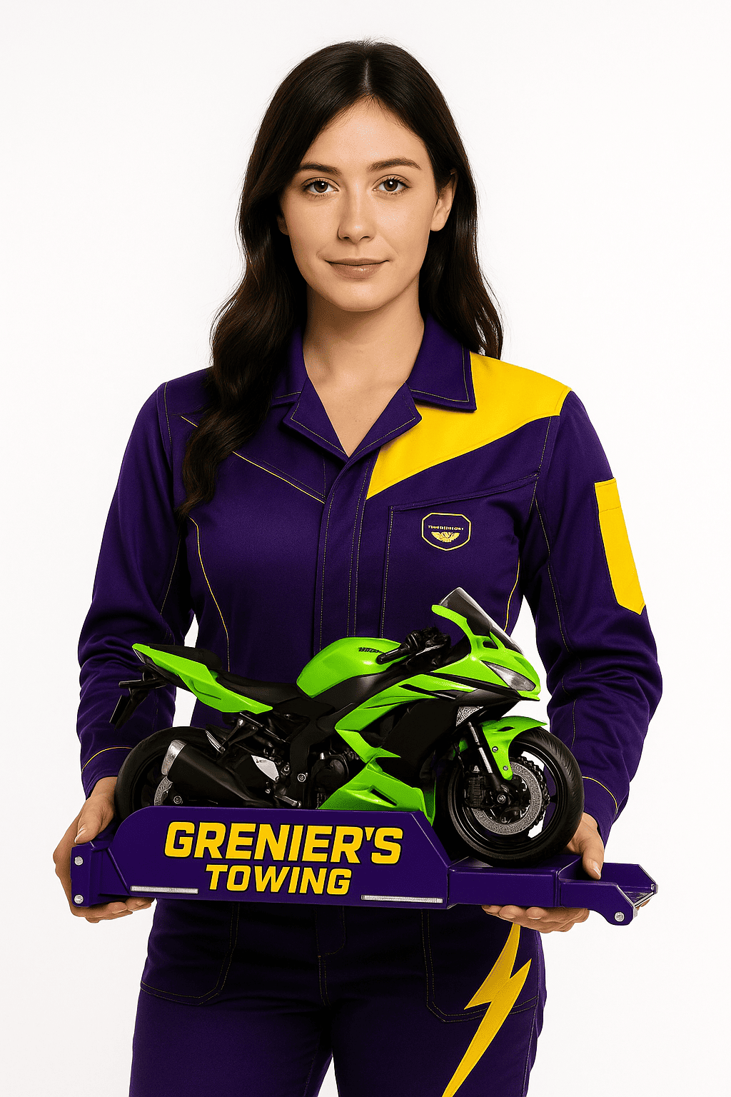 Grenier's dollies towing truck in action West Charleston VT